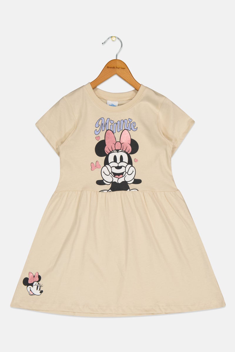 Disney Kids Girl Mickey And Friends Dress, Beige - Image 2